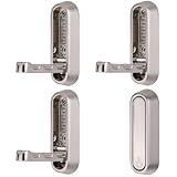 SYZOW 4 Stück Faltbarer Wandhaken, Kopfhörer Wandhalterung Klapphaken 90 °Faltbare Wandhaken Kleiderhaken Klappbare Haken Wandhandtuchhaken für Garderobe Badezimmer Küchen (Gebürsteter Nickel)