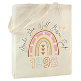 Ysound 30. Geburtstag Geschenk für Frauen Baumwolltasche personalisiert Einkaufstasche Geburtstagsgeschenk für Frauen 1995 Stofftasche Geschenke für Frau Mama Kollegin Freunde zum 30. Geburtstage