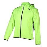 Tbest Windjacke für Damen, Dünner, Wasserdichter, Reflektierender Reitmantel mit Kapuze und Taschen Zum Radfahren, Motorradfahren, Laufen, Wandern, Bergsteigen (L)