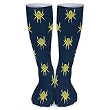 FWJZDSP Spinnen-Halloween-Muster, Röhrensocken für Männer und Frauen, lässige warme Mittelstrümpfe