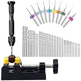 Handbohrmaschine für Schmuckherstellung, Stiftschraubstock, kleines Handbohrer-Set – Miniaturbohrer, Hobbybohrer, Handbohrer-Set, Harzbohrer, Schmuckbohrwerkzeug für Harz-Schlüsselanhänger