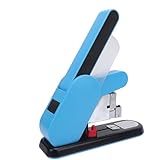 Jeanoko Robuster Hefter mit Einer Kapazität von 190 Blatt und Einstellbarer Einzugstiefe für Müheloses Entfernen von Heftklammern. Blauer Desktop-Hefter aus ABS-Legierung für Büro- und Schulbedarf
