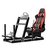 Dardoo 4080 Frame F1 Racing Simulator Cockpit mit Sitz für Logitech G920 und G923, Xbox, Thrustmaster T300Rs ohne Lenkrad, Pedale und Handbremse
