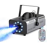 1200W Nebelmaschine 9 RGB 3 in 1 LED Rauchmaschine mit kabelloser tragbar Smoke Machine für Bar Hochzeitsfeiern Disco Party Club Bühnenauftritte