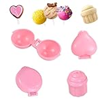 4 Stück Cake Pop Ausstecher, Kuchen Pop Form Set, Kuchenpops Backform Set, 3D Gedruckte Runde Kugel- und Herzform Backformen, für Geburtstagsfeier, Hochzeit, Desserts