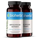 200 Artischocken Kapseln hochdosiert aus Artischockenextrakt 250 mg pro Kapsel und bis zu 1000 mg täglich für Lebergesundheit und Verdauungsunterstützung von BIOHERBA