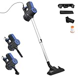 Akitas S12 kabelgebundener Staubsauger Handstaubsauger mit Kabel 2 in 1 beutelloser Staubsauger mit Deutscher Wessel Werk Kopfdüse geringes Gewicht