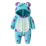 Yoisdtxc Baby-Halloween-Kostüm, niedliches Tier-Outfit, lustiges Monster-Kostüm, Halloween-Geschenke für Kleinkinder, Kinder (Blau, 18–24 Monate)