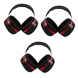 Veemoon 3 Stück Gehörschutz Ohrenschützer für Erwachsene Verstellbarer Kapselgehörschutz zur Lärmminderung und Hörschutz Robuster und Bequemer Ohrenschutz für Arbeiten Schlafen und