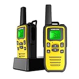 VOZKOM Professionelle Walkie Talkie für Erwachsene, Wiederaufladbare Langstrecken Funkgerät Lizenzfrei 8 Kanäle VOX, Zweiwege-Radios mit FM Rundfunkgerät, Überlebenskit für Camping Wandern