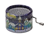 Spieluhr mit dem Weihnachtslied STILLE NACHT in vollständiger, ungekürzter Version (Kurbelwerk, Mini-Drehorgel, Spieldose, Musik Box) schönes Geschenk mit sichtbarer Walze