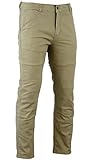 Bikers Gear Australia Limited Kevlar gefüttert Modern Style Motorrad Jeans Schutz, Tan Chino, Größe 36R