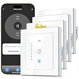 SMARTERCURRY WLAN Rollladenschalter [6.1Gen], Smart LED Jalousien Schalter mit Timer, Kindersicherung, Rollladensteuerung kompatibel mit Echo Alexa/Google, 4 Stück | Weiß