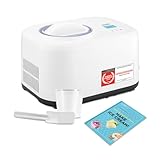 TZS First Austria - Eismaschine 1L mit Kompressor 3 in 1 - Ice Cream Maker 100W selbstkühlend für Frozen Joghurt, Sorbet & Eiscreme - Kleine Speiseeismaschine inkl. Rezeptheft, Messbecher & Spatel