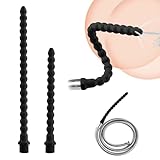 Hmxseu Analdusche S/L Analkugeln Mit Edelstahl Wasserrohr Einlauf Klistiere Silikon Einlaufgerät Vaginaldusche Intimdusche Irrigator Darmspülung Erotisches Sexspielzeug Für Paare Frauen Männer(S)