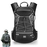 Trail-Rucksack, Motorrad-Rucksäcke für Herren - 16L Reisetagesrucksack | Atmungsaktiver, reflektierender Kletterrucksack, multifunktionaler Lauf-Tagesrucksack für Outdoor-Abenteuer für Damen und Herre