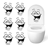 Wc Aufkleber 6 Stück Witziger Wandaufkleber Aufkleber Wc Sitz Toilettensitz Wandtattoo In Deiner Deckel SchließEn Wand Aufkleber Sticker
