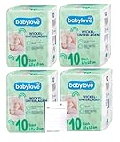 Babylove Wickelunterlagen Sparset 4 x 10 Stück + Halley Bedding Notizblock Set