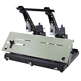 Robustes, manuelles Doppel-Link-Heftgerät, 60-Blatt-Bindemaschine, einstellbare Tiefe, Flach- und Sattelmodi, kompatibel mit gewöhnlichen Heftklammern, ideal für Büro, Schule und Bankgebrauch