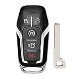 CAUORMOTE Schlüsselanhänger Ersatz für Ford Mustang Fusion Explorer Edge Lincoln MKC MKX MKZ, 5 Tasten Keyless Entry Fernbedienung Start Control Kompatibel mit FCC ID: M3N-A2C31243300 P/N:164-R7989