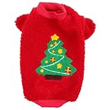 GANAZONO Weihnachtliches Hundekostüm für Stylisches Weihnachts Outfit für Winter Warm und Winddicht für Partys und Festlichkeiten Rotes Design