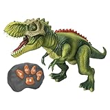 Hemousy Fernbedienbares Dinosaurier Spielzeug | Roboter Dinosaurier - Laufendes Tier Mit Licht Und Sprühfunktion Für Zuhause Kindergarten Geburtstag Mädchen