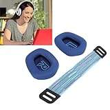 Atmungsaktives Netzohrpolster, Memory Foam -Kissen mit Hoher Dichte Stirnbandgurte für G733 Wireless G335 Kabelgebundenes Gaming -Headset (Blue)