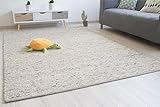 Steffensmeier Handwebteppich Laufenburg | Wolle (Schurwolle), Natur Grau, handgewebt, Größe: 60x110 cm Wohnzimmer und Schlafzimmer