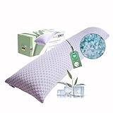 wohlKIS - Seitenschläferkissen 40 x 145 cm mit Bezug - kühlendes Schwangerschaftskissen - Stillkissen mit Memory Foam - Orthopädisches Kissen - Pregnancy Pillow - Body Pillow - Schlafkissen