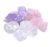 Wassersteine Premium Grundmischung | 100% naturbelassene Rohsteine | Amethyst + Bergkristall + Rosenquarz | 1 Kg