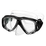 PATIKIL Schwimmbrille mit Nasenabdeckung, Silikon-Tauchmaske, Anti-Beschlag, Schnorchel, Tauchbrille, Schnorcheln, Tauchmaske, Ausrüstung für Jugendliche, Junior, Erwachsene, Tauchen, Schwarz