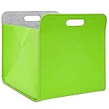 DuneDesign 100% Recycling Filz Aufbewahrungsbox 33x38x33 - Kompatibel mit Kallax Regal - Cube Organizer Regalfach Einsatz - Ordnungsbox Kinderzimmer Filzkorb Aufbewahrung Kinder Spielzeugkiste