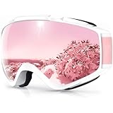 Findway Skibrille, Snowboard Brille für Brillenträger Herren Damen Erwachsene Jugendliche OTG UV-Schutz Kompatibler Helm Anti Fog Skibrillen Sphärisch Verspiegelt