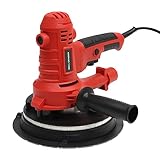 WOQLIBE Trockenbauschleifer, 1200W Wand und Deckenschleifer mit LED-Beleuchtung, Wand Schleifmaschine für Putzwände, Kittwände, Weiße Zementwände