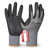 Gebol Master Flex Eco, 1 Paar Arbeitshandschuhe für Werkstatt & Garten, atmungsaktive Nitrilhandschuhe für Damen und Herren mit Schutz vor Öl & Nässe, M (Gr. 8)