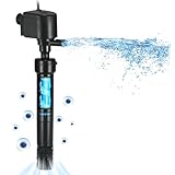 Aquarium U-V Filter Pumpe für 150-380L Fischtank, 5W Lampe Anti Algen U-V Klärer, 1200L/h Kristallklar Algenvernichter Wasserpumpe Luftzufuhr Strömungspumpe für Kaltes Wasser Tropische Fische