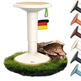 Interstuhl UPis1 - ergonomischer Sitzhocker mit Schwingeffekt - höhenverstellbar - Hocker mit rutschhemmender Standfläche & Kippschutz - Bürohocker (ECO Cremeweiß, ECO UP Sitzhocker)