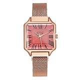 Jipersuo Damen-Uhren Damenuhren Quarzwerk Mädchen Damen Armbanduhr Mesh Gürteluhr Damenuhren Mode (C, One Size)