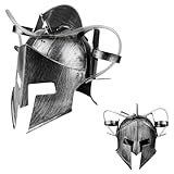 Sparta Trinkhelm Bierhelm mit Schlauch&Getränkehalter-Römische Soldaten Verkleidung für Party|Freihändiger Trinkspaß|Verstellbare Riemen|Ideales für Bierliebhaber|Einzigartiges Design(silber)
