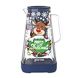 GLACIER FRESH Glas Wasserfilter-Kanne | 2,5 L | 1x Aktivkohle + 1x Ultrafiltration Filter | Reduziert Chlor, Fluorid, Kalkablagerungen, Schwermetalle wie Blei, Kupfer | Blau