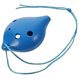 6-Loch-Okarina Kunststoff, Leicht Und Tragbar, Retro-Design, FüR AnfäNger Und Kinder, Musikinstrument FüR Verschiedene Musikstile, Blau