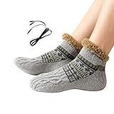 Damen Heizsocken | Weihnachts Und Winter Fußwärmer,Winter Warme Socken | Für Frauen Zuhause Büro Wohnung Abend Entspannung Schlafzimmer Wohnzimmer Studierzimmer Keller Urlaub Weihnachten