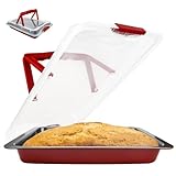 RUNEAY Backblech mit Deckel, Rechteckige Kuchenform, Backform mit Abdeckung, Kuchen Transportbox Antihaftbeschichteter Kuchenträger für den Transport zu Partys, Versammlungen und Picknicks