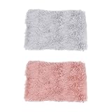 DOITOOL Haustier Kuscheldecke S Weiche Plüschdecke für Hunde Katzen Warme Bequeme Winterdecke für Kleine bis Mittelgroße Haustiere Gemütliche Schlafmatte in Hellgrau Pflegeleicht und