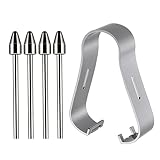 4 Stück Metallersatzspitzen für Samsung S Pen Galaxy Tab S9 FE+ Plus/S9+ Plus/S9 FE/S9/S9 Ultra/S6 Lite/S7 FE/S10 Ultra/S10+ Plus, Langlebiger, Präzise Kontrolle, Bildschirmfreundlich