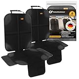 O³ Sitzschoner Auto Kindersitz, 2 Stück Autositzschoner Isofix, rutschfeste Autositzauflage, Rücksitzschoner für Babyschale, Kindersitzunterlage, Sitzauflage Haustiere