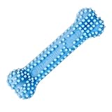 Nylabone, Kauknochen für Welpen und Zahnpflege-Spielzeug für zahnende Welpen, Wohltuender Kauknochen, für extra kleine Welpen bis 7kg, für sanft kauende/zahnende Hunde, Hähnchengeschmack, Blau