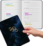 Milula Studios Stylischer Terminplaner 2025 - Buchkalender A5 Januar bis Dezember 2025 - Für mehr Organisation - Wochenplaner 2025 - Terminkalender Buch 2025 - Planer Kalender 2025