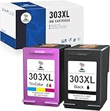 Palmtree 303XL 303 XL Kompatibel für HP 303 Druckerpatronen Multipack für HP 303 XL Schwarz und Farbe für HP Envy Photo 6230 Patronen 7830 6232 7900 6220 7134 6234 7800 Tango X (1 Schwarz, 1 Farbe)