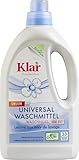 Klar eco Sensitive Universalwaschmittel Waschnuss Flasche 1,5l, ohne Duft, 33 Waschladungen, für Allergiker, vegan
